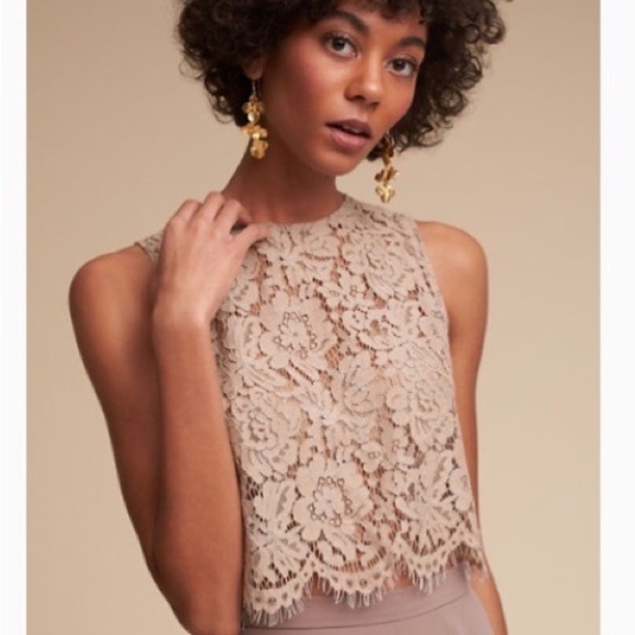Jenny Yoo Tops - Jenny Yoo Cleo crop top mink grey